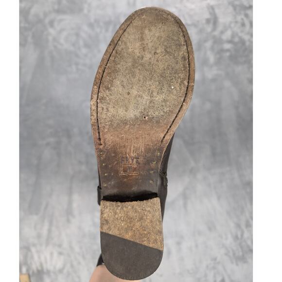 Frye Dark Brown Leather Ankle Boots - Picture 6 of 15